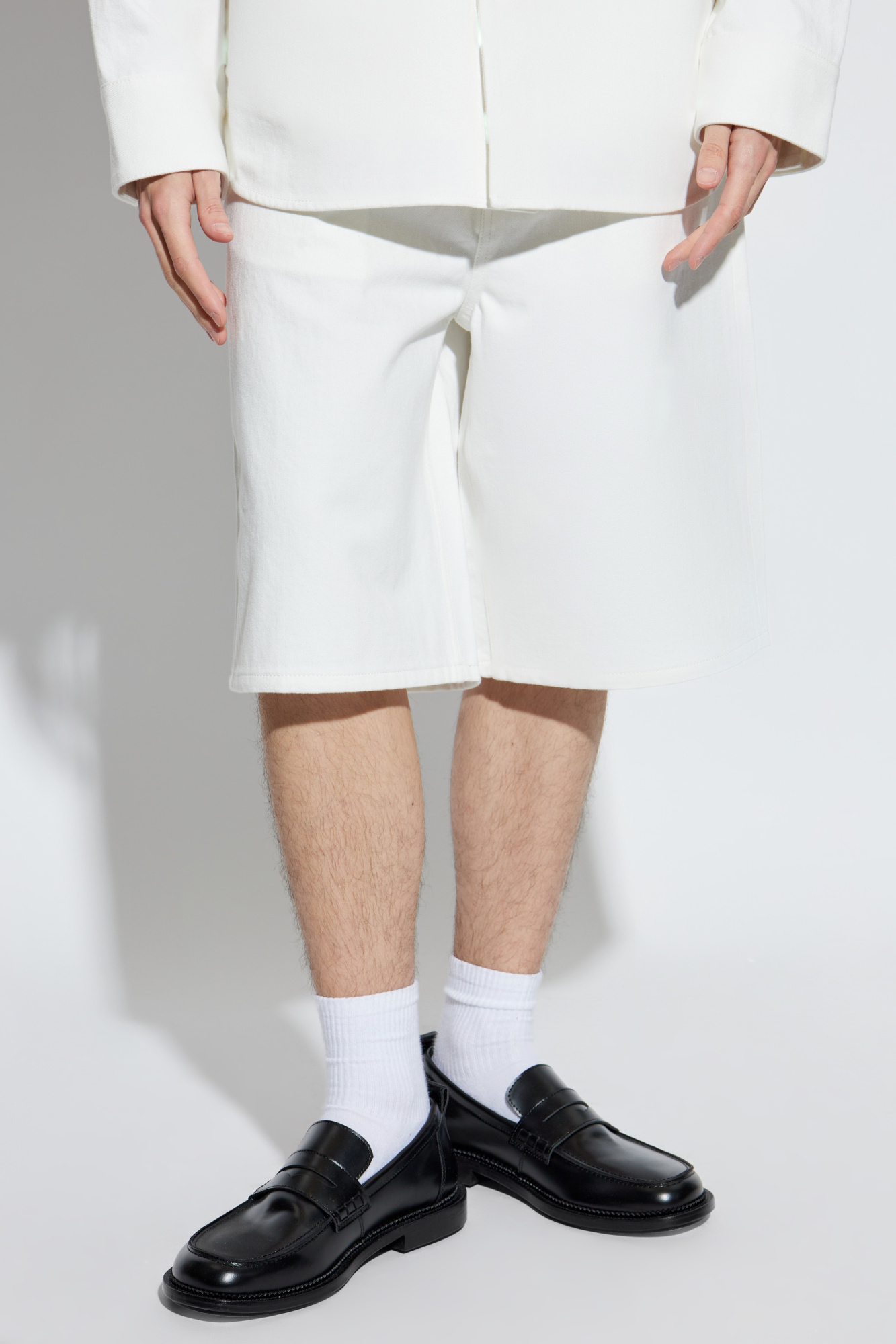 ショートパンツ Jil Sander Ivory Cotton Bermuda Shorts Jil Sander Belted Bermuda Shorts | White | FARFETCH ID